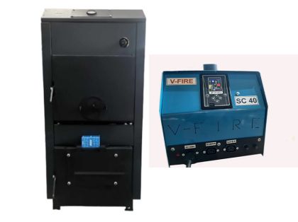 Пелетен пакет котел  МАТ 25 kW + пелетна горелка V-FIRE SC 40