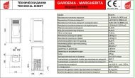 Пелетна камина с водна риза Gardenia HYDRO 11.6 kW - характеристики - параметри
